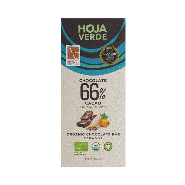 66% dunkle bio-schokolade...